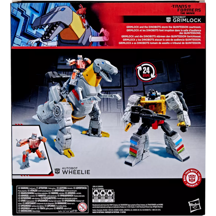 Transformers: The Movie (1986) - Dinobot Grimlock & Autobot Wheelie Studio Series Leader Class 8.5" Action Figure