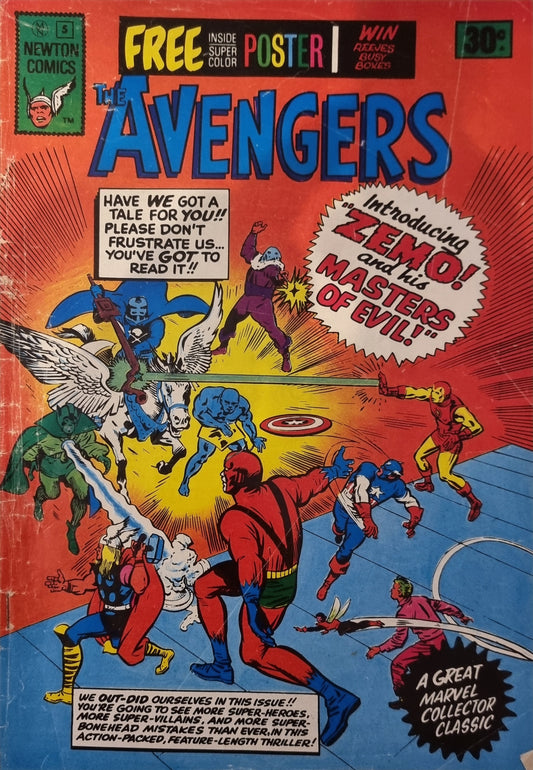 The Avengers #5 - Newton Comics Rare Australian Reprint