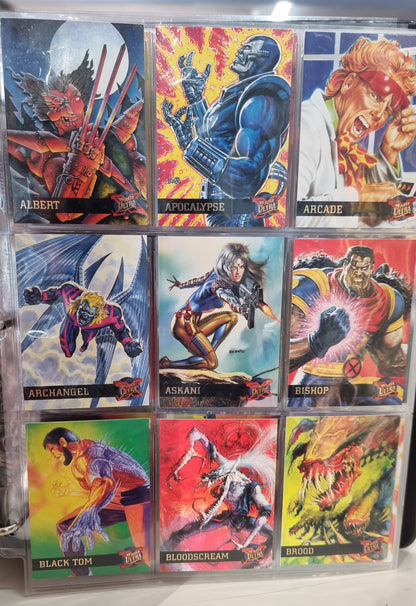 X-MEN - Fleer Ultra 1995 Set w/Official Collector's Folder - 97% Complete