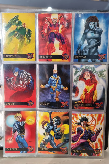 X-MEN - Fleer Ultra 1995 Set w/Official Collector's Folder - 97% Complete