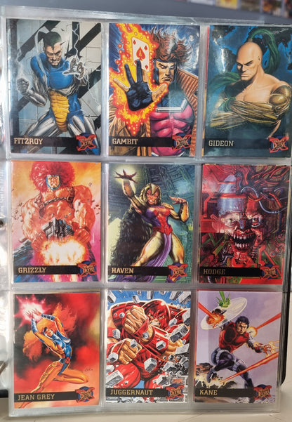 X-MEN - Fleer Ultra 1995 Set w/Official Collector's Folder - 97% Complete