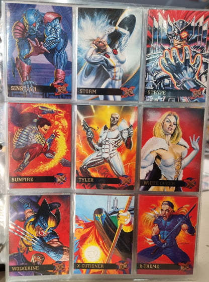 X-MEN - Fleer Ultra 1995 Set w/Official Collector's Folder - 97% Complete