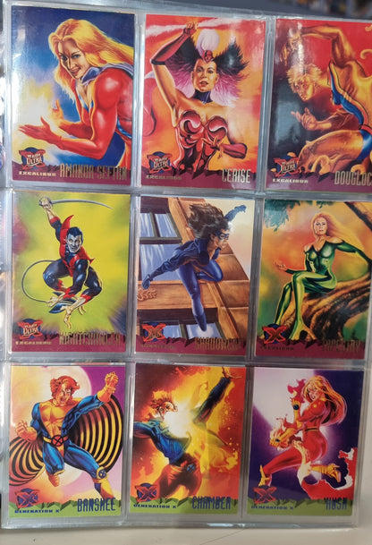 X-MEN - Fleer Ultra 1995 Set w/Official Collector's Folder - 97% Complete