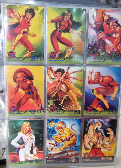 X-MEN - Fleer Ultra 1995 Set w/Official Collector's Folder - 97% Complete