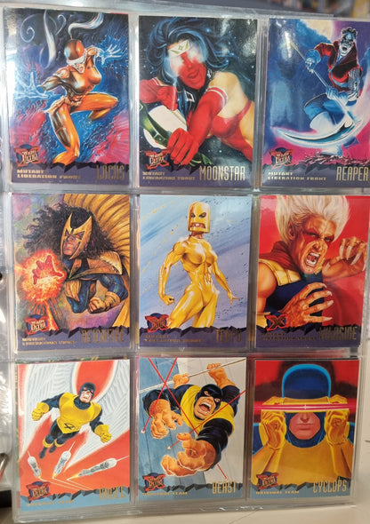 X-MEN - Fleer Ultra 1995 Set w/Official Collector's Folder - 97% Complete