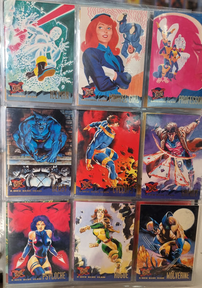 X-MEN - Fleer Ultra 1995 Set w/Official Collector's Folder - 97% Complete