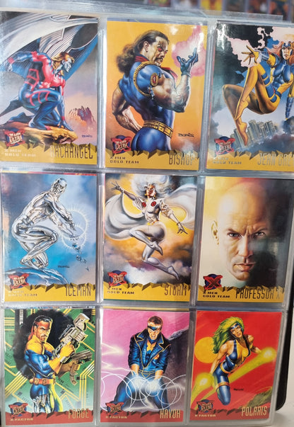 X-MEN - Fleer Ultra 1995 Set w/Official Collector's Folder - 97% Complete