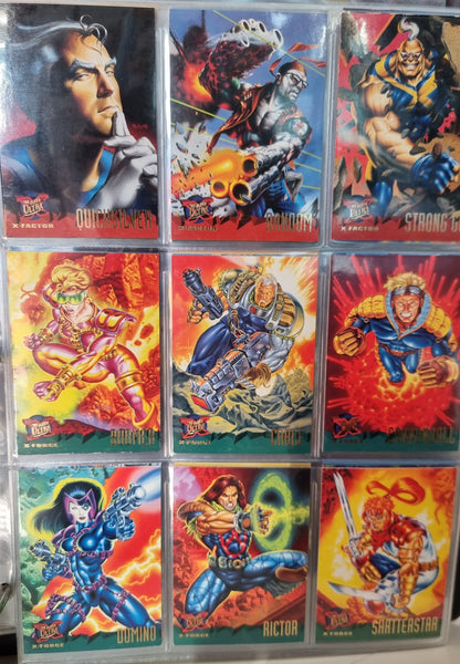 X-MEN - Fleer Ultra 1995 Set w/Official Collector's Folder - 97% Complete