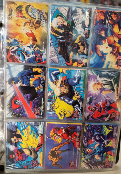 X-MEN - Fleer Ultra 1995 Set w/Official Collector's Folder - 97% Complete