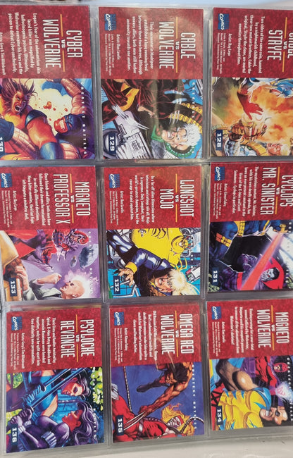 X-MEN - Fleer Ultra 1995 Set w/Official Collector's Folder - 97% Complete