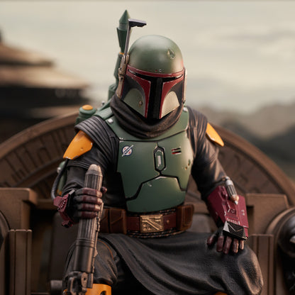 Star Wars: The Mandalorian - Boba Fett (on Throne Statue) Premier Collection Statue [CLICK AND COLLECT ONLY]