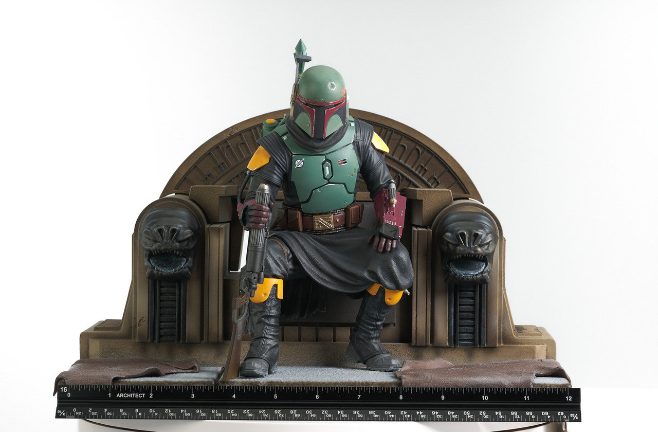 Star Wars: The Mandalorian - Boba Fett (on Throne Statue) Premier Collection Statue [CLICK AND COLLECT ONLY]