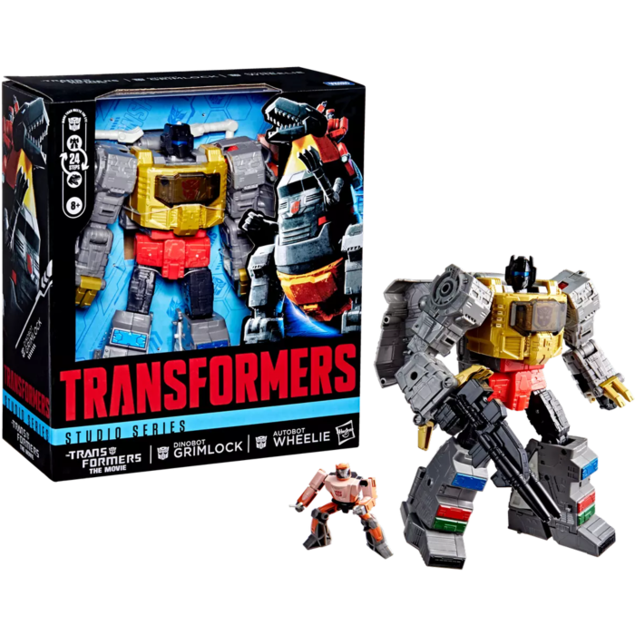 Transformers: The Movie (1986) - Dinobot Grimlock & Autobot Wheelie Studio Series Leader Class 8.5" Action Figure