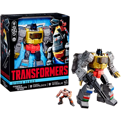 Transformers: The Movie (1986) - Dinobot Grimlock & Autobot Wheelie Studio Series Leader Class 8.5" Action Figure